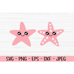 starfish svg, summer svg, starfish face svg, baby kids svg, Dxf, Png, Eps, jpeg, Cut file, Cricut, Silhouette, Print, In