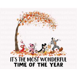 It's The Most Wonderful Time Of The Year PNG, Autumn Mouse And Friends Png, Hello Fall Png, Halloween Png, Halloween Mas