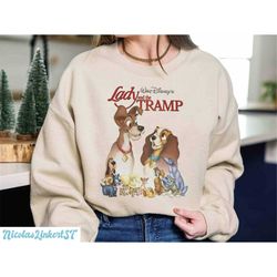 Disney Lady and the Tramp sweatshirt, Matching Family hoodie, His Lady Her Tramp, Si and Am, Peg Jock Angel, Disney Dog