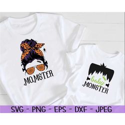 momster svg, halloween svg, baby monster svg, mommy and me svg, Dxf, Png, Eps, jpeg, Cut file, Cricut, Silhouette, Print