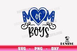 Mom of Boys svg Cutting File Mothers Day Heart SVG image for Cricut Mommy Sons vinyl decal vector