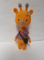 Hand crochet Oliver the Giraffe Stuffed toys Plush toys Animals Handmade Knit Gift