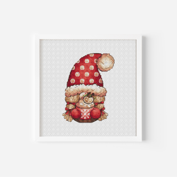 Christmas Gnome Cross Stitch Pattern PDF Instant Download, Funny Cup Cross Stitch PDF, Needlepoint Home Decor