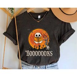 Boo Reading A Book Books Bookaholic Lover Halloween Horror T-Shirt Disney Trip Sweatshirt Hoodie 2023 Gift For Men Women