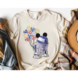 R2D2 Droid Star Wars Take Mickey Balloon T-Shirt Disney Trip 2023 Sweatshirt Hoodie Vacation 2023