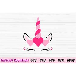 Valentine unicorn svg, baby kids, valentines day svg, Dxf, Png, Eps, Jpeg, Cut file, Cricut, Silhouette, Print, Instant