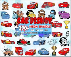 390 Cars Disney Pixar Vector, lightning mcqueen PDF, lightning mcqueen, SVG ,,,