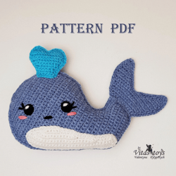 Toy Cute Whale Crochet amigurumi rag doll pattern