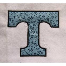 letter t applique designs  3 sizes