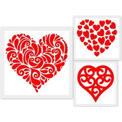 Valentine Lace Hearts SVG PDF PNG Jpg File Dxf Eps  -  Welcome Silhouette- Cricut Compatible