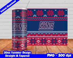 Giants Tumbler Design PNG, 20oz Skinny Tumbler Sublimation Template, Giants Tumbler Straight and Tapered Design,