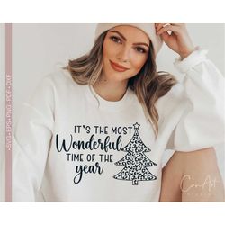 Christmas SVG PNG, It's The Most Wonderful Time Of The Year SVG, Merry Christmas Svg Shirt Design Cut File Silhouette Ep