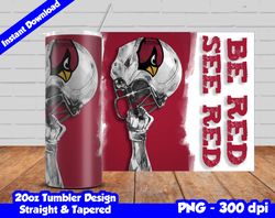 Cardinals Tumbler Design PNG, 20oz Skinny Tumbler Sublimation Template, Cardinals Tumbler Straight and Tapered Design,