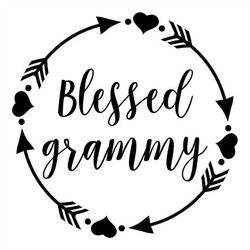 Blessed grammy  - SVG  PDF PNG Jpg Dxf Eps -  Welcome Silhouette- Cricut Compatible