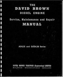 DAVID BROWN AD4/25 and CAD4/30 Diesel Engine Sepair Repair Manual