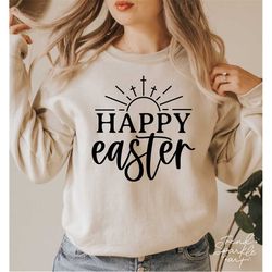 Happy Easter SVG,Happy Easter Sign SVG,Easter SVG,Christian Easter Shirt Svg,Jesus Easter Svg,Svg For Cricut,Png Digital