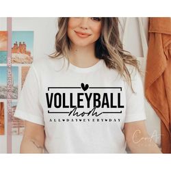 Volleyball Mom Svg Png, Volleyball Mama Svg, Volleyball Svg Shirt Design, Mom Sports Svg Cut File for Cricut Silhouette