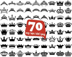 Royal Crown SVG, Princess Tiara SVG, King Crown, Queen Crown, Princess Crown Silhouette