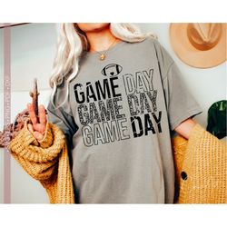 Football Game Day Png Svg Distressed - Grunge Football Leopard Print Shirt Design Cut File for Cricut Silhouette Eps Dxf