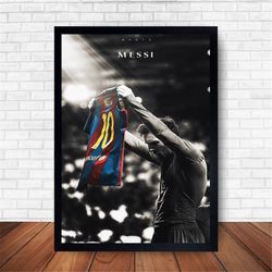 Lionel Messi Football Poster Canvas Wall Art Home Decor (No Frame)
