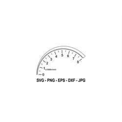 Tachometer svg,Tachometer Car Decal svg,Instant Download,SVG, PNG, EPS, dxf, jpg digital download