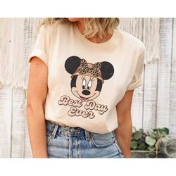 Minnie Leopard Tie Animal Kingdom Park T-shirt Disney Summer Trip Sweatshirt Hoodie Vacation 2023 Gift For Men Women