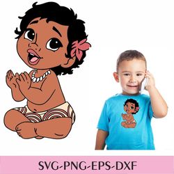 Baby Moana svg-png-eps-dxf cut files