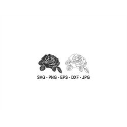 Roses svg,Roses silhouette,Instant Download,SVG, PNG, EPS, dxf, jpg digital download