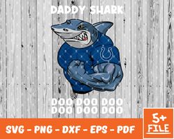 Indianapolis Colts Daddy Shark Nfl Svg , Daddy Shark   NfL Svg, Team Nfl Svg 15