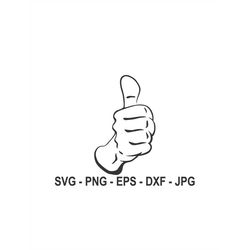 Thumb Signal svg,Up Finger Gesture svg,Up Finger sign svg,Instant Download,SVG, PNG, EPS, dxf, jpg digital download