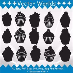 Cupcake svg, Cupcakes svg, Cup, cake, SVG, ai, pdf, eps, svg, dxf, png, Vector