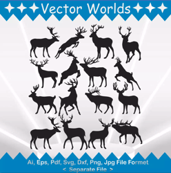 Deer svg, Deer's svg, Animals, Animal, SVG, ai, pdf, eps, svg, dxf, png, Vector