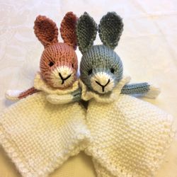 bunny mini cuddly blankie . cute bunny
