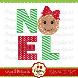 NOEL svg, Christmas Gingerbread svg Silhouette & Cricut Cut Files, Gingerbread Clipart, Santa Clip Art, T-Shirt, Iron on