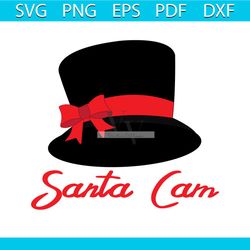 Santa Cam Svg, Christmas Svg, Xmas Svg, Christmas Spirit Svg, Christmas Gift Svg, Christmas Hat Svg