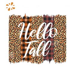 Hello Fall Leopard Background Png, Thanksgiving Png, Hello Fall Png