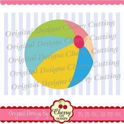 Beach ball SVG DXF Summer Silhouette & Cricut Cut design and clip art SUM01 -Personal and Commercial Use