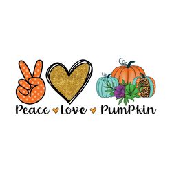 Peace Love Pumpkin Svg, Thanksgiving Svg, Thankful Svg, Autumn Pumpkin Svg