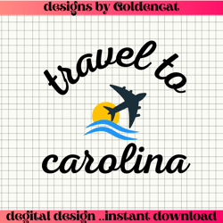 Travel to carolina embroidery png download