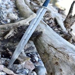 Hand Forged Damascus Steel Viking Sword Sharp / Battle Ready Medieval Sword, Lagertha Viking Sword With Scabbard | Gift