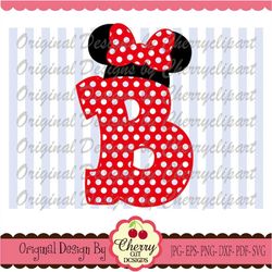 Monogram B SVG DXF, Minnie B Letter B Silhouette & Cricut Cut Files -Personal and Commercial Use