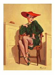 Vintage Pin Up Girl - Cross Stitch Pattern Counted Vintage PDF - 111-456