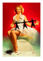 Vintage Pin Up Girl - Cross Stitch Pattern Counted Vintage PDF - 111-460
