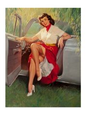 Vintage Pin Up Girl - Cross Stitch Pattern Counted Vintage PDF - 111-466