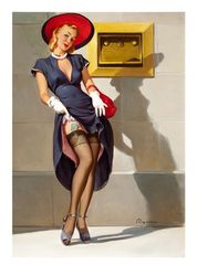 Vintage Pin Up Girl - Cross Stitch Pattern Counted Vintage PDF - 111-467