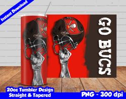 Buccaneers Tumbler Design PNG, 20oz Skinny Tumbler Sublimation Template, Buccaneers Tumbler Straight and Tapered Design,