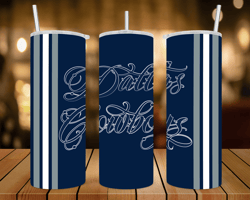 Cowboys In Fancy Writing- 20 oz Skinny Tumbler Wrap - Sublimation Design - PNG file