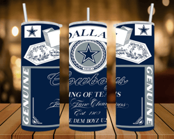 Cowboys Nation - 20 oz Skinny Tumbler Wrap - Sublimation Design - PNG file