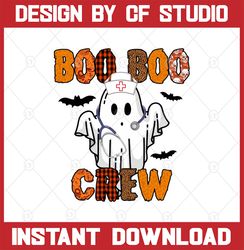 Boo Boo Crew PNG Sublimation Design,Nurse Halloween Png,Ghost Nurse With Stethoscope Png,Boo Boo Crew Halloween,Ghost