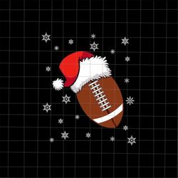 American Football Christmas Svg, American Football Santa Hat Svg, Football Xmas Svg, Football Christmas Svg